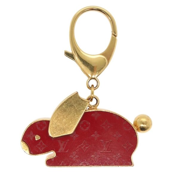 LOUIS VUITTON Bijoux Sac Animalia Lapin Charm Metal Red M66129 LV Auth 140085 - Picture 11 of 13